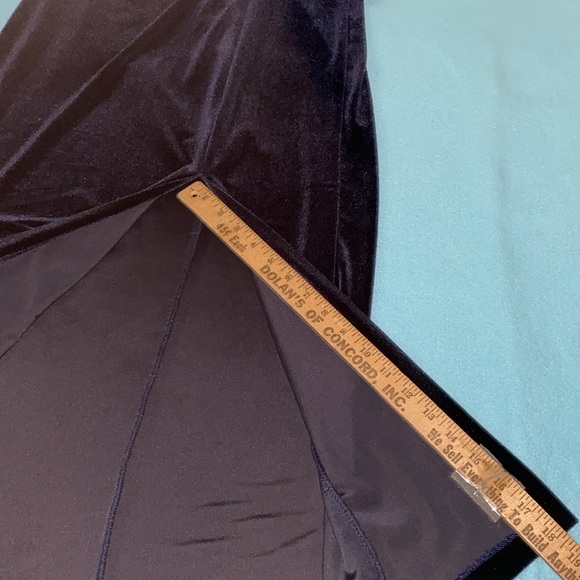 CONNECTED velvet vintage long sleeve faux wrap rutched midnight blue NEW size 8 - Picture 10 of 11